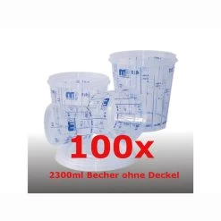 100 Farbmischbecher Messbecher 2300ml M. Mischscala