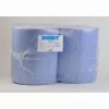 2 Putztuchrollen Industrie 3-lagig 500 Blatt 36 X 36cm Putzpapier Blau Verklebt