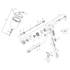 Devilbiss GFG Pro Lackierpistole 1,4 - 1,8mm, Fließbecher 560ml --Auslauf-- -Heimwerkzeuge devilbiss gfg pro lackierpistole 14 18mm fliessbecher 560ml auslauf4