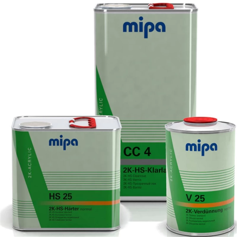 8,5L Set MIPA CC4 HS Klarlack Inkl. 2,5L HS Härter + 1L Verdünner 1 8,5L Set MIPA CC4 HS Klarlack Inkl. 2,5L HS Härter + 1L Verdünner