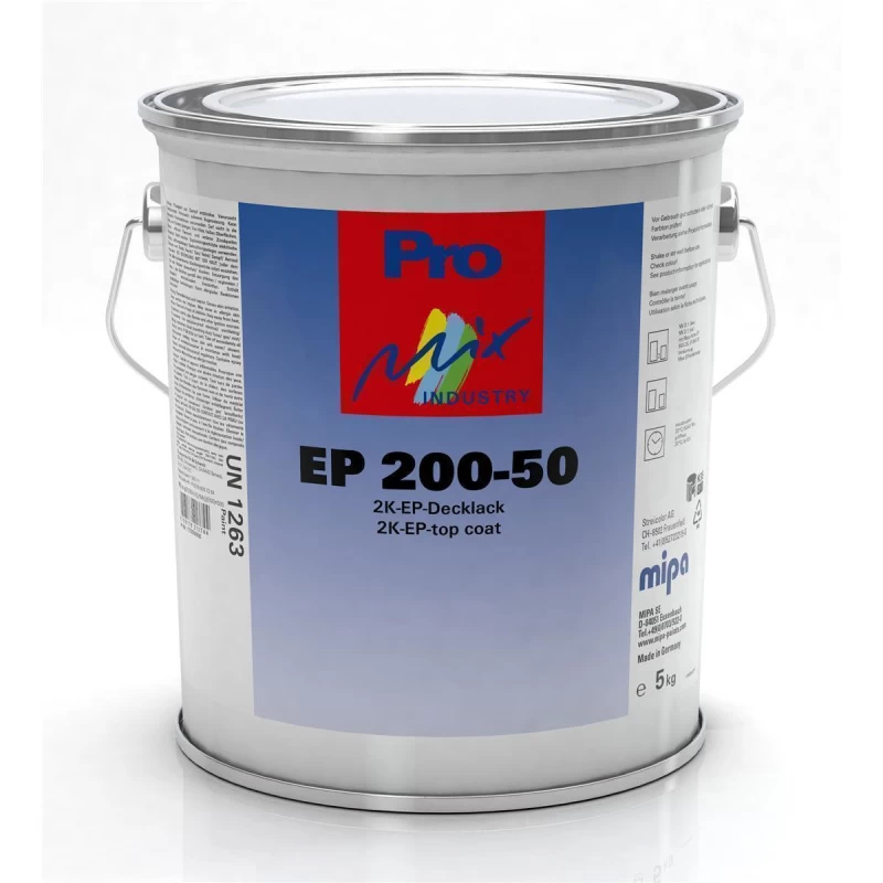 MIPA 2K Epoxy-Decklack EP200-50 Halbglänzend, 5kg, PG1-3 1 MIPA 2K Epoxy-Decklack EP200-50 Halbglänzend, 5kg, PG1-3