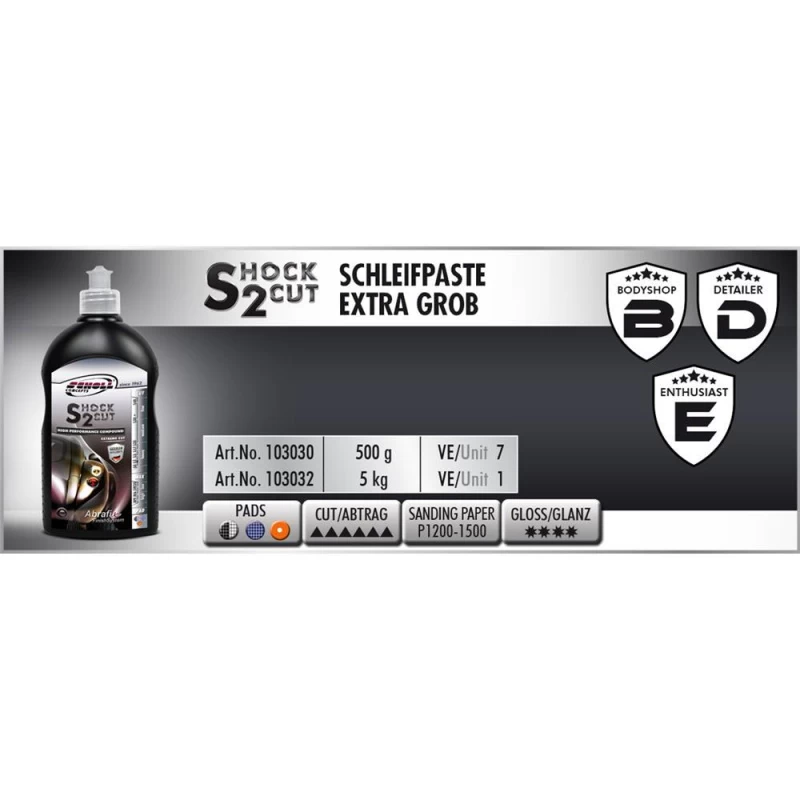 SCHOLL Concepts Shock2Cut Extra Cut Hochglanz 500g, 5kg 1 SCHOLL Concepts Shock2Cut Extra Cut Hochglanz 500g, 5kg