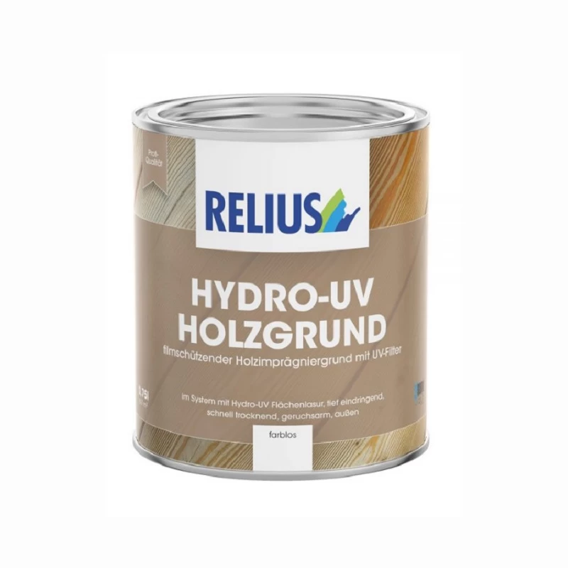 Relius Hydro-UV Holzgrund Farblos 0,75/ 2,5/ 5Ltr. 1 Relius Hydro-UV Holzgrund Farblos 0,75/ 2,5/ 5Ltr.