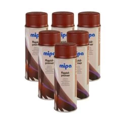 MIPA Rapidprimer Spray Rotbraun, Schweißbarer Grundierspray, Haftgrund 6x400ml
